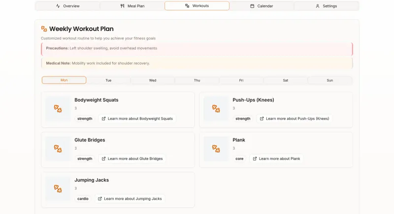 GoFitYatra workout day preview