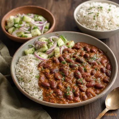 Rajma Rice with Cucumber Salad — Punjabi lunch